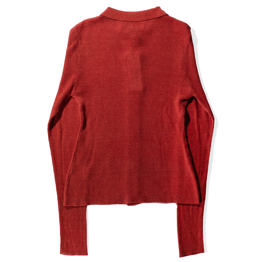 Kallmeyer Cropped Slinky Cardigan in Tomato