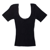 Kallmeyer Danielle Scoop Neck Tee in Black