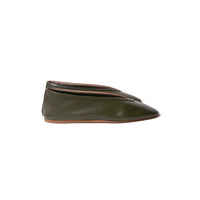 Le Monde Béryl Luna Slipper in Green Leather