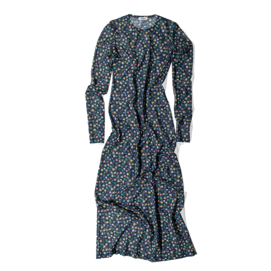 Nomia Long Sleeve Maxi Dress in Midnight Floral Mesh