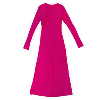 Nomia Draped Cross Front Maxi Dress in Magenta