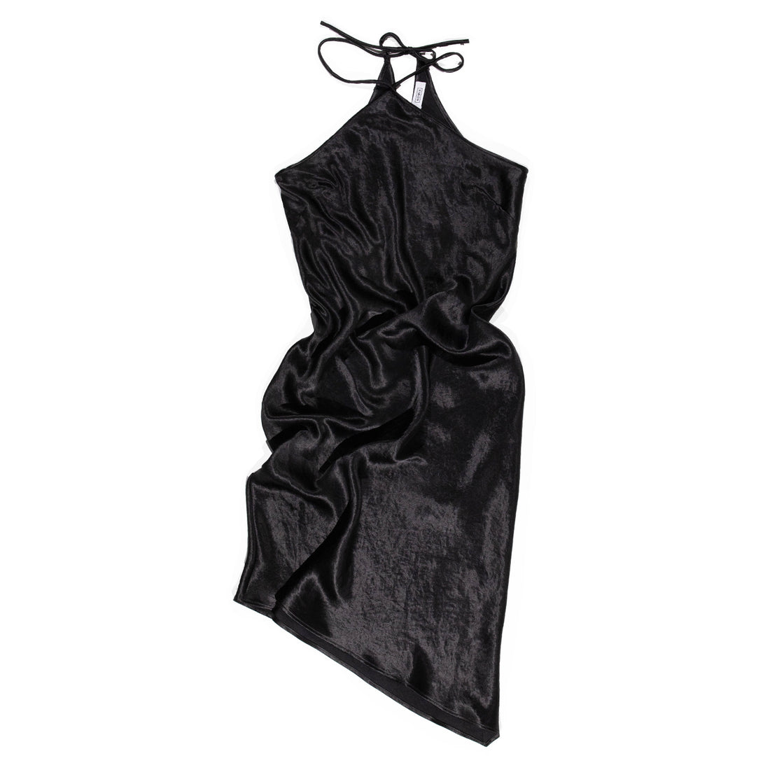 Nomia Halter Bias Dress in Black