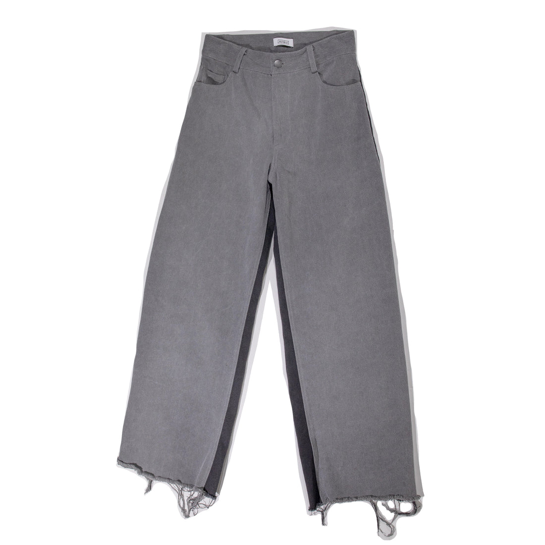 Nomia Two Tone Wide Leg Jeans in Grey / Black