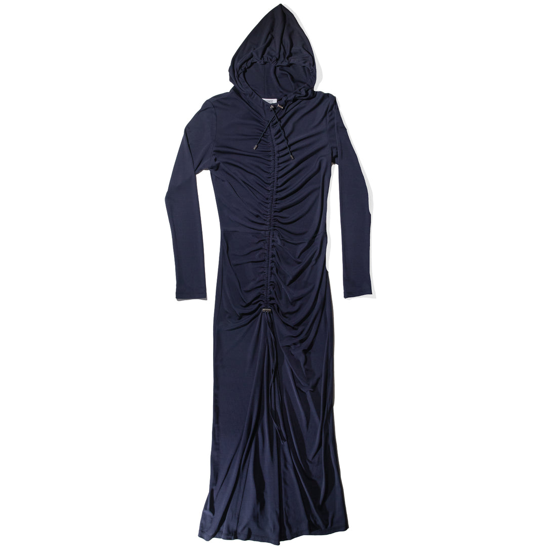 Nomia Hooded Gathered Maxi Dress in Midnight