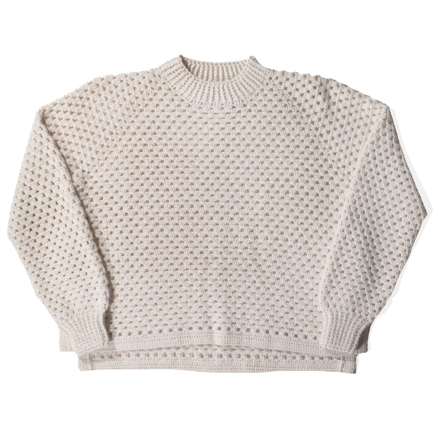 Proche Chunky Pointelle Jumper in Cream