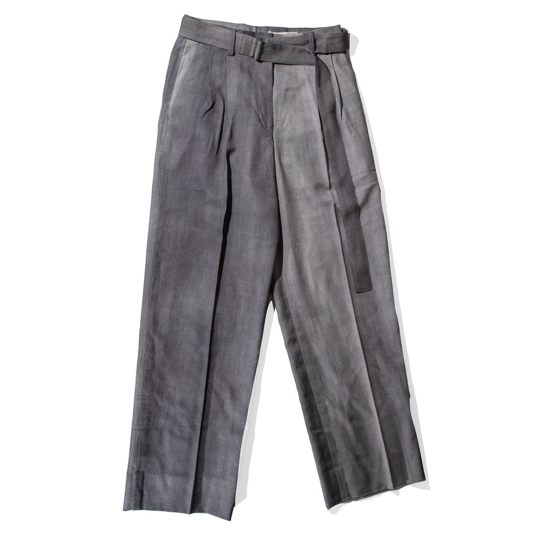 Sayaka Davis Belted Tucked Trousers in Concrete