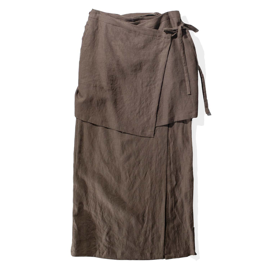 Sayaka Davis Layered Wrap Skirt in Espresso