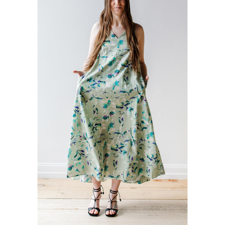 Sayaka Davis M Strap Long Dress in Sage