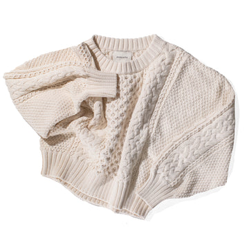 Shaina Mote Fisherman Sweater in Natural