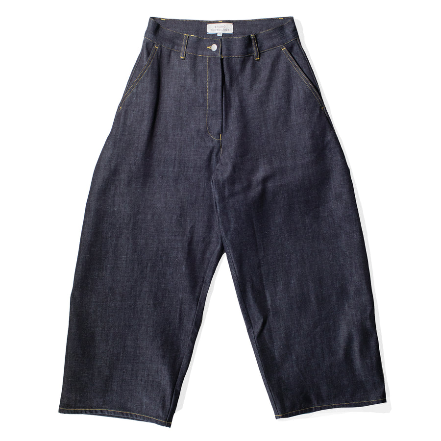 Studio Nicholson Chalco Pant Denim in Raw Indigo