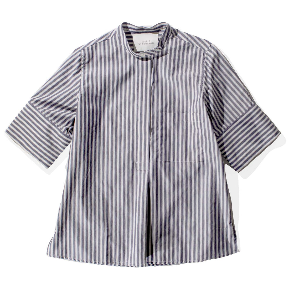 Studio Nicholson Malawi Shirt in Navy/ Cream