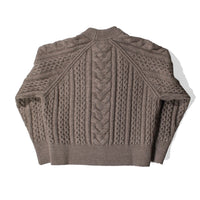 Studio Nicholson Molve Cable Knit Crew Neck in Oatmeal