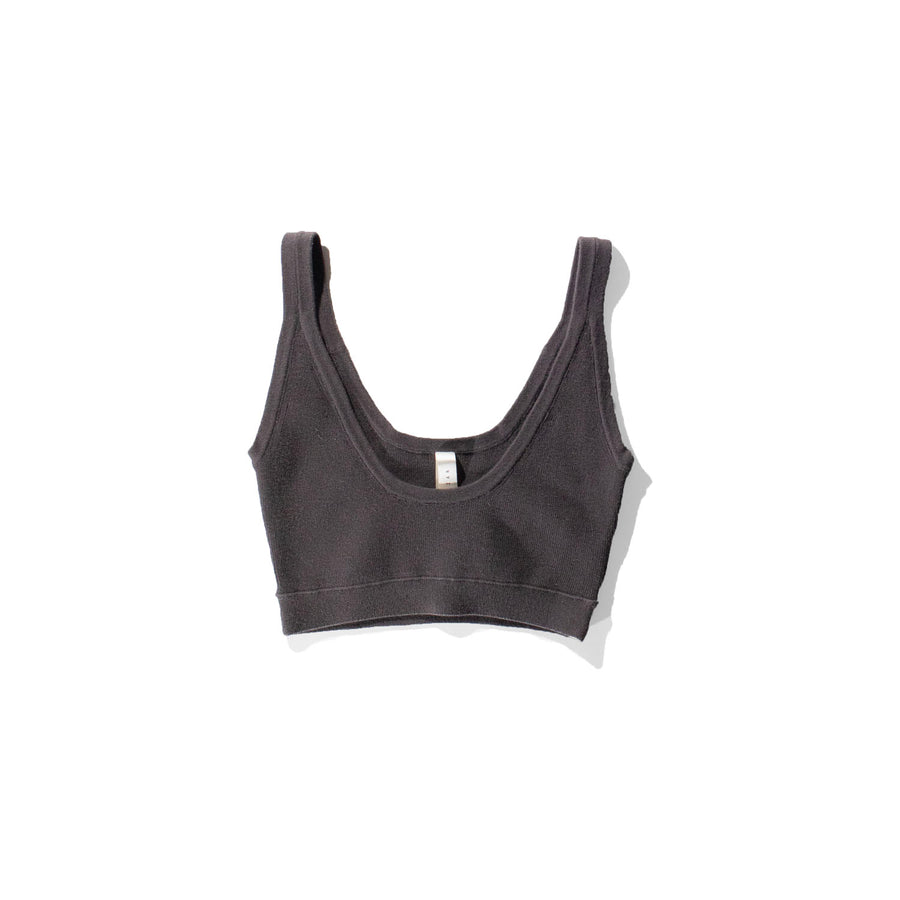 Lauren Manoogian Rib Bralette in Coal