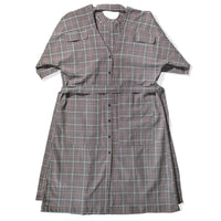 Henrik Vibskov Transfer Dress in Brown Green Checks