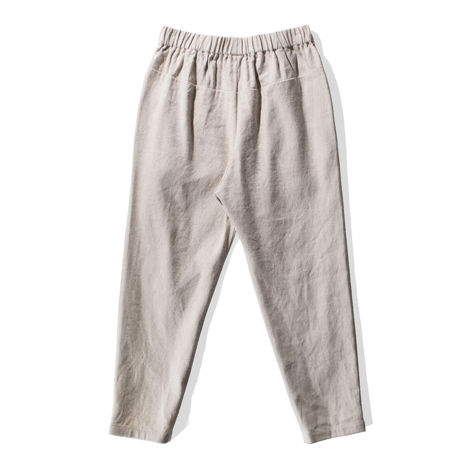 Evam Eva Linen Cotton Tuck Pants in Flax