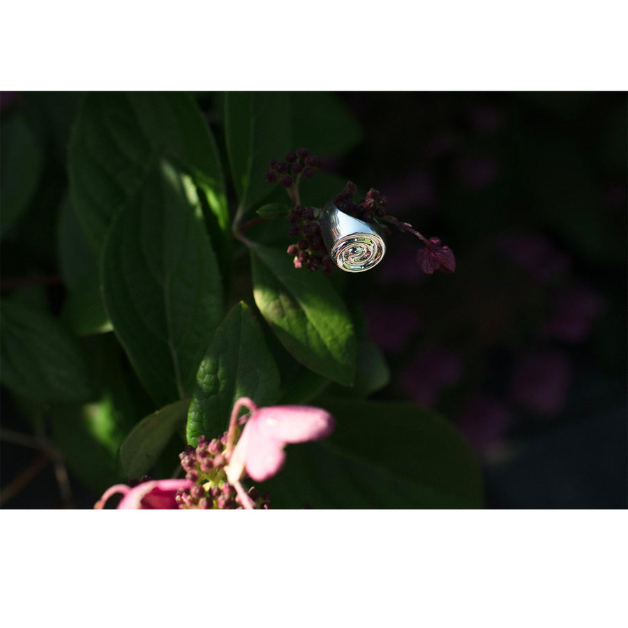 Nomia Spiral Signet Ring in Sterling Silver