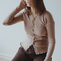 Baserange Tav Cardigan in Dried Beige