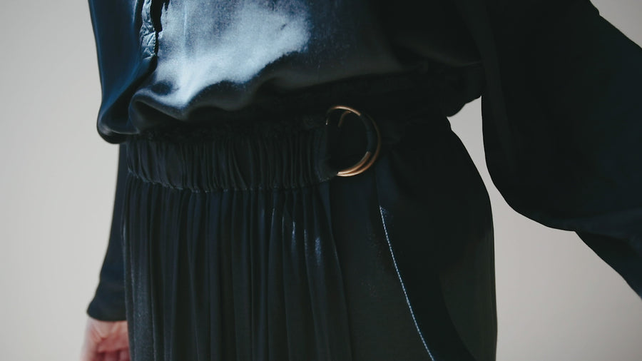 Raquel Allegra Lotus Skirt in Midnight