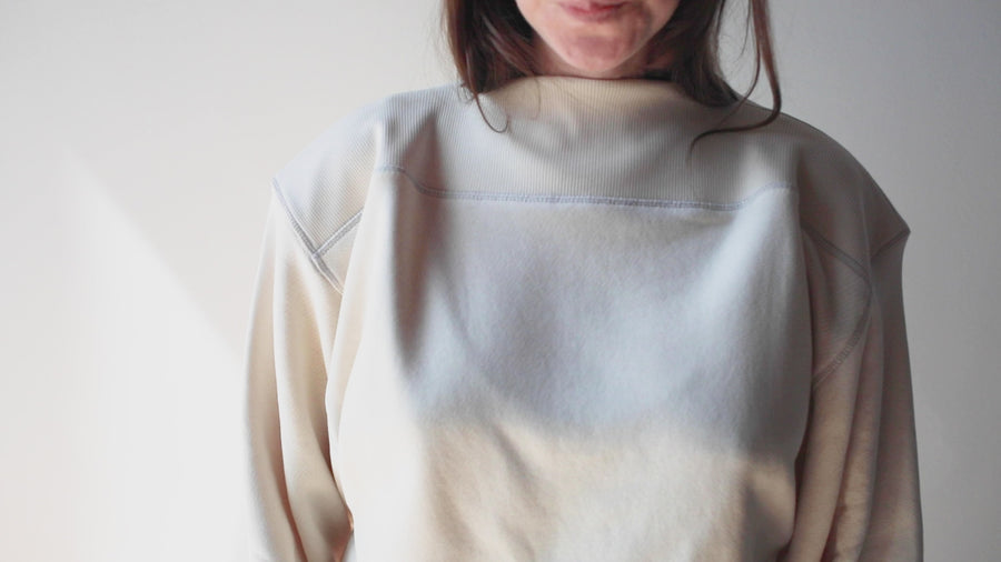 Baserange Way Boat Sweatshirt in Undyed Path Grey