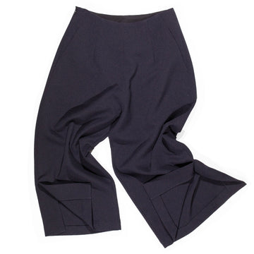 Kaarem Bambu Split Leg Pant in Black Blue