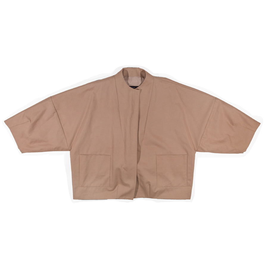 Kaarem Billow Zipper Jacket in Camel