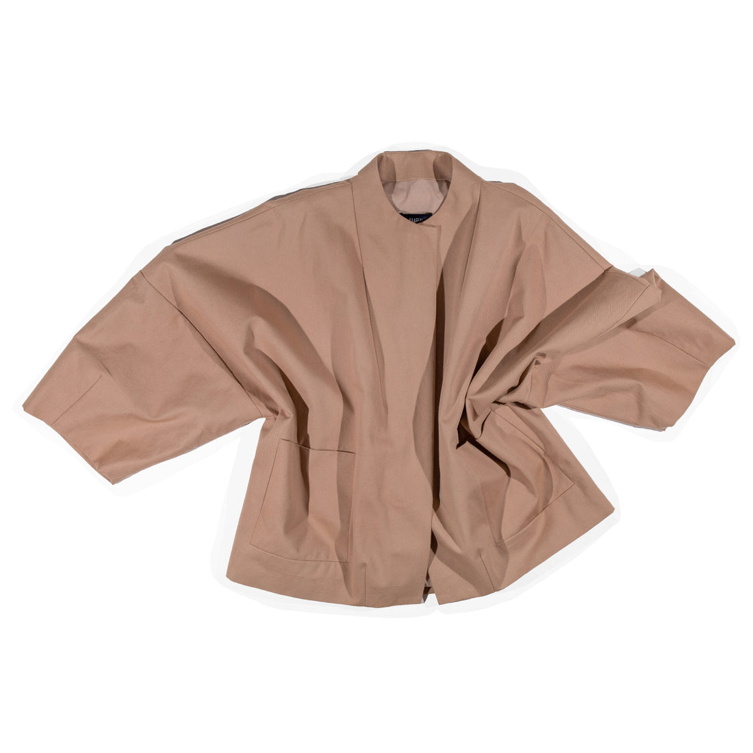 Kaarem Billow Zipper Jacket in Camel