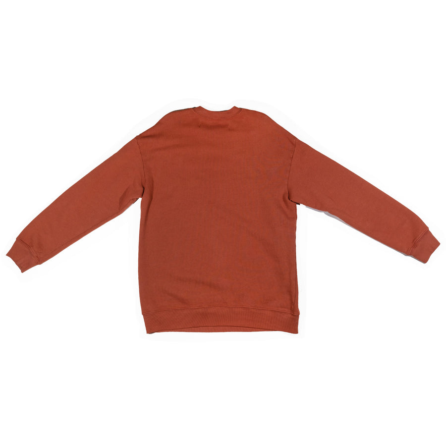 Raquel Allegra Drop Shoulder Sweatshirt in Rust