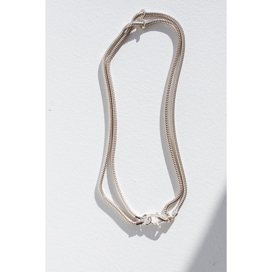 Sapir Bachar Double Snake Choker in Sterling Silver